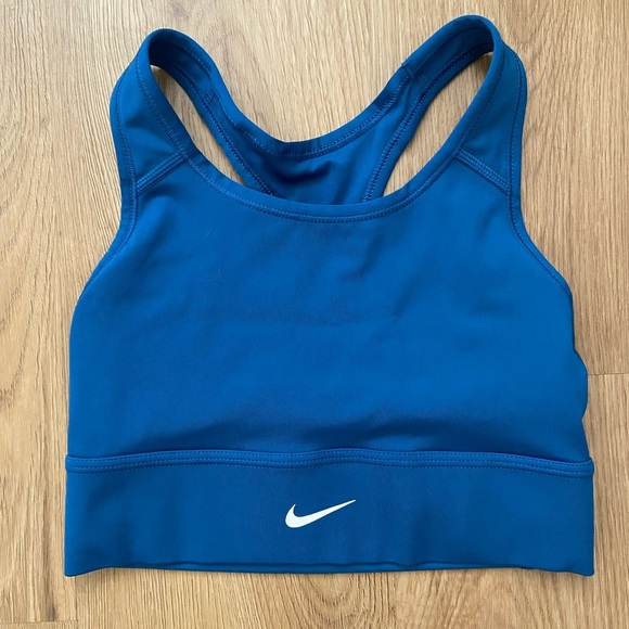 Nike Dri-Fit Women Sport Bra Hiking Running Gym Training Blue Size XS - Picture 1 of 2